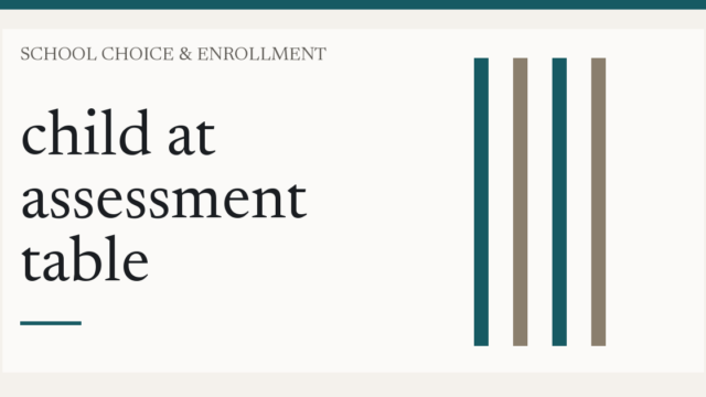child at assessment table