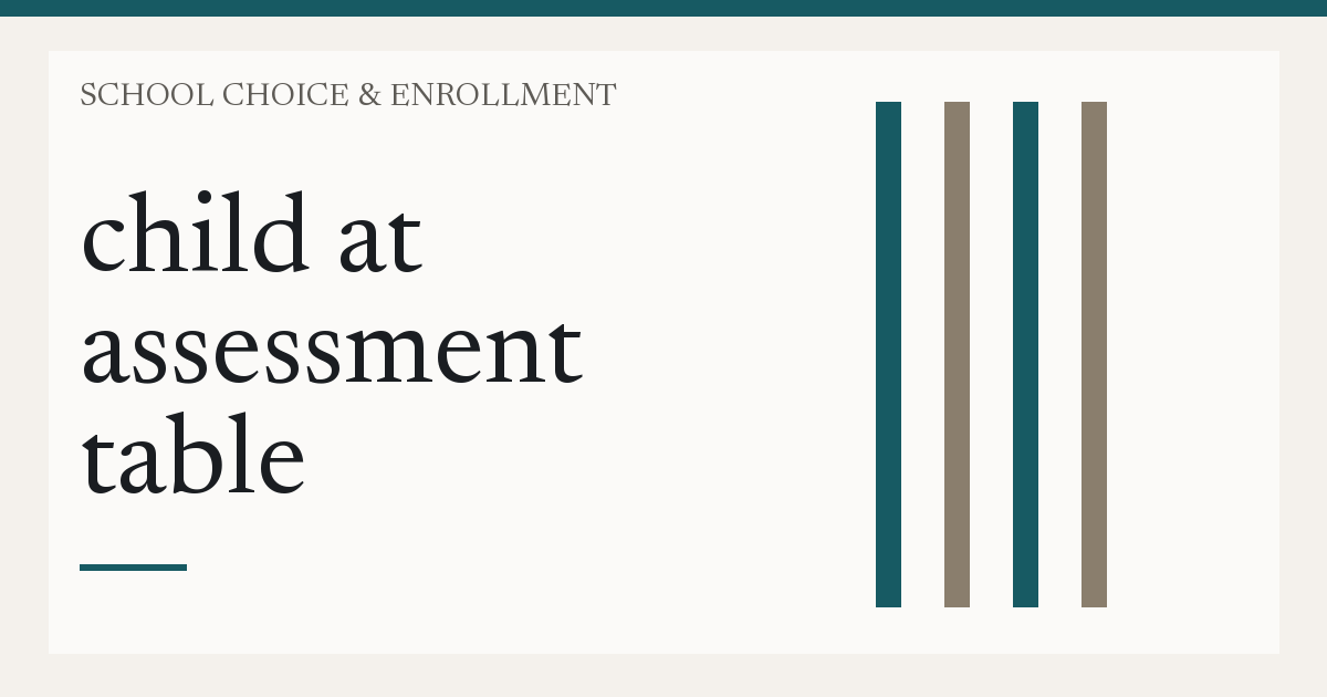 child at assessment table