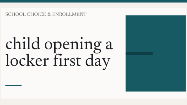 child opening a locker first day