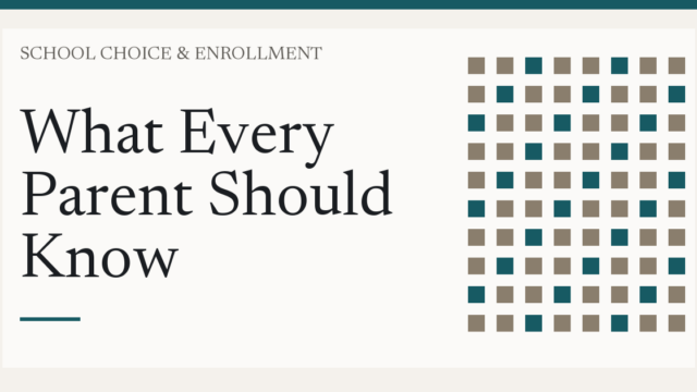parent reviewing school documents