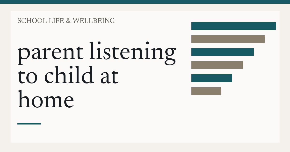 parent listening to child at home